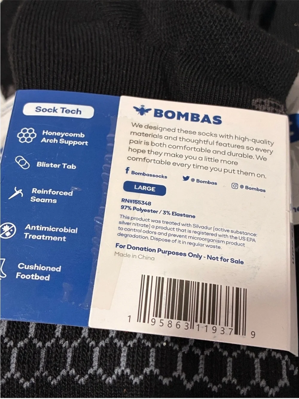 Bombas Men's Low-Cut No-Show Socks - Black (5 Pairs)